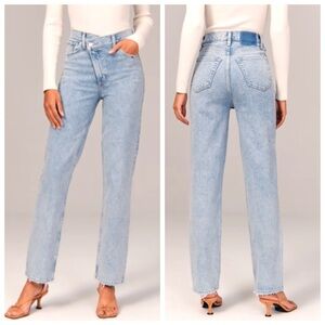 Abercrombie & Fitch 90s Straight Ultra High Rise Criss Cross Jeans Women’s 25